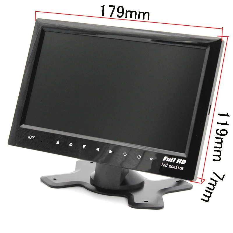Sinairyu 7 &quotFull HD монитор 2 видео вход поддержка 1080P MP3 MP5 музыкальный плеер FM передача