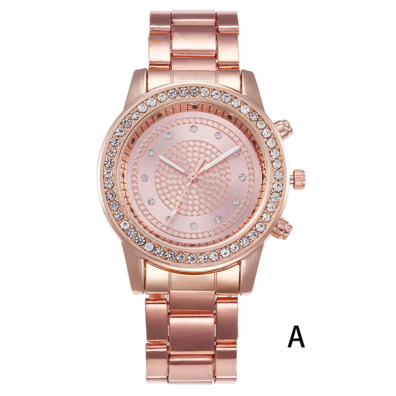 Women Watches Fashion Steel Belt Bracelet Watch Gift Clock Rhinestone Luxury Brand Quartz Wrist Watch Ladies Montre Femme#B - Цвет: A