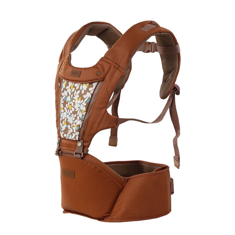 Эргономичный слинг кенгуру передняя сторона талии бедра плечо назад рюкзак снаряжение для активного отдыха детское сиденье обертывание слинг путешествия 0-36 м - Цвет: Шоколад