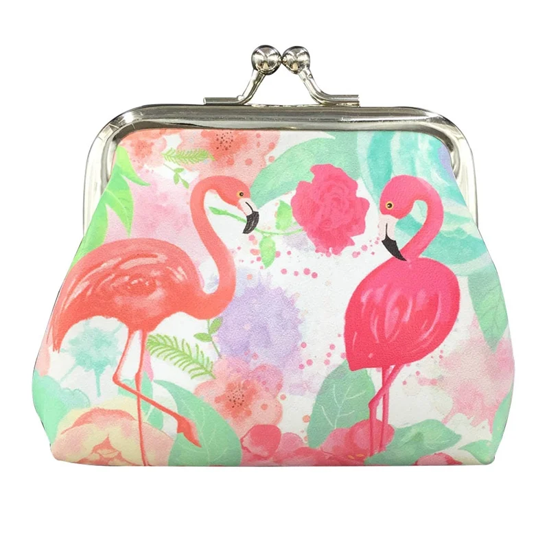 Лидер продаж Сладкий Фламинго портмона Для женщин маленький кошелек дамы кошелек для девочек мини портмона Прямая - Цвет: H02