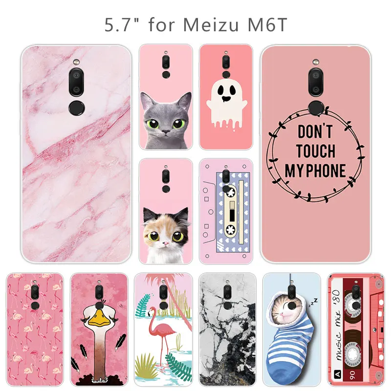 Для Meizu M6T Силиконовые ТПУ розовые чехлы для телефонов Роскошные Чехлы мягкие