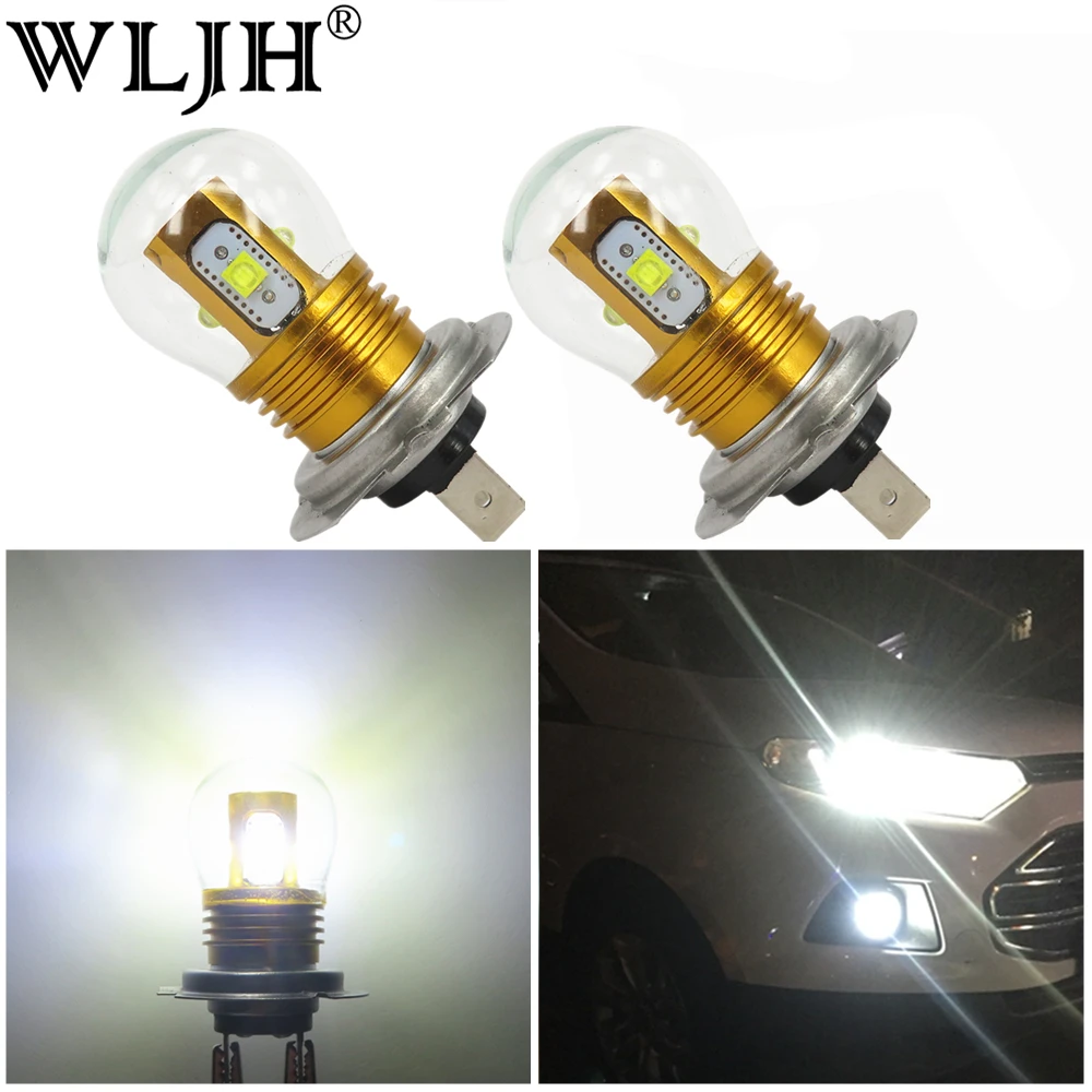 WLJH 2x высокое Мощность яркий белый H7 светодио дный C'REE 3535 чип 25 Вт автомобиля противотуманных фар Замена огни DRL Авто Вождение лампочка 12 В 24 В