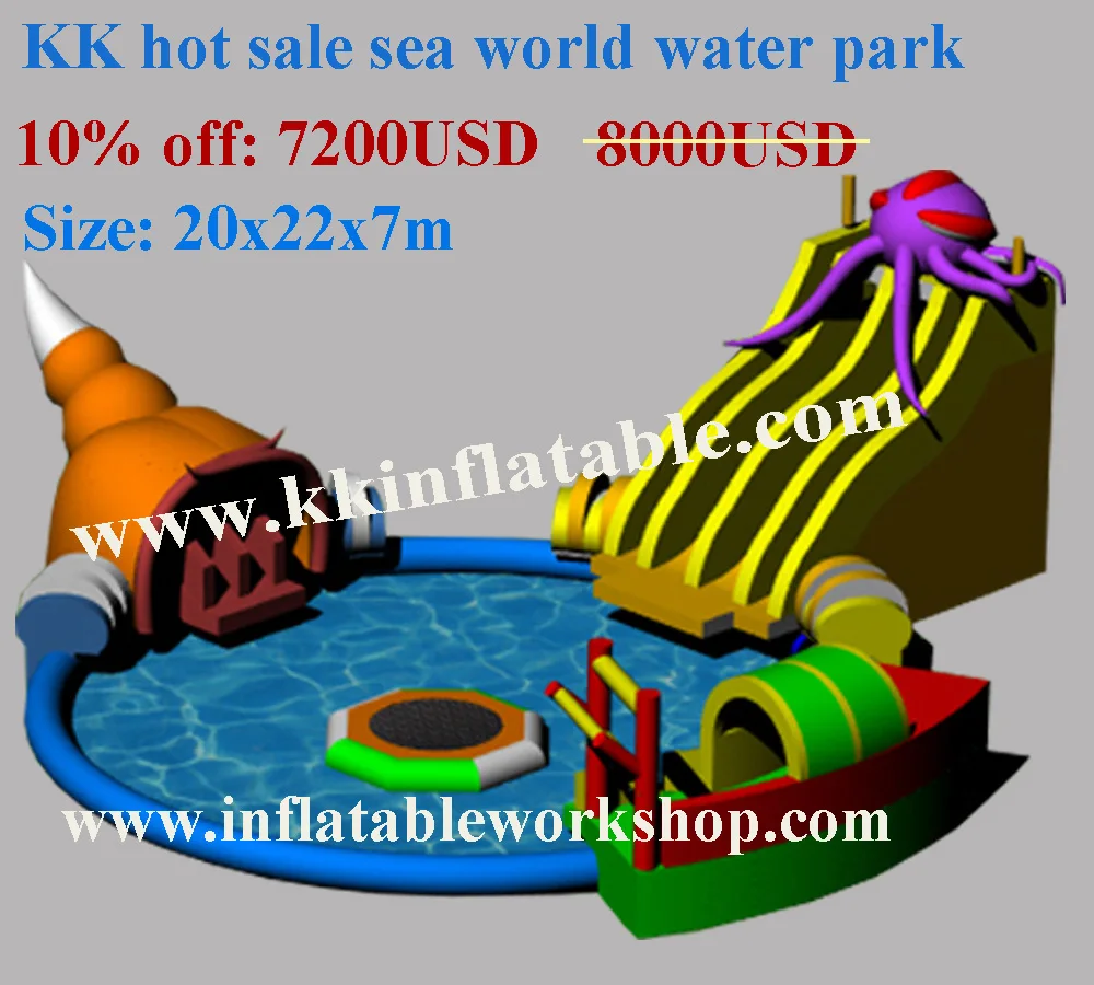 

KK Commercial middle mobile Octopus inflatable water park/sea world theme inflatable kids pool