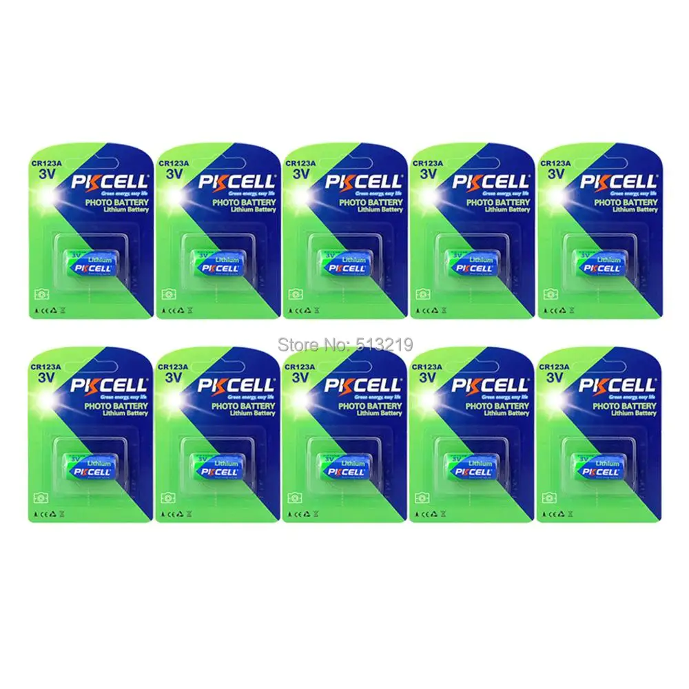 10 карт CR123A 3V Llithium батареи первичных батарей как 123A CR17345 KL23a VL123A DL123A 5018LC EL123AP