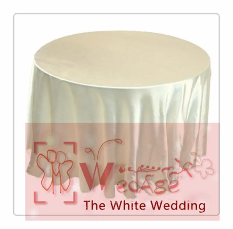 

10pcs 120'' Round Satin Tablecloths for Weddings round table cloth
