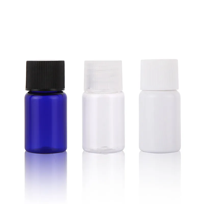 (100pcs)10ml Transparent/blue Mini Travel Bottle Cosmetic Sample Plastic Bottles PET Vial Small Hotel Containers More Colors | Красота и