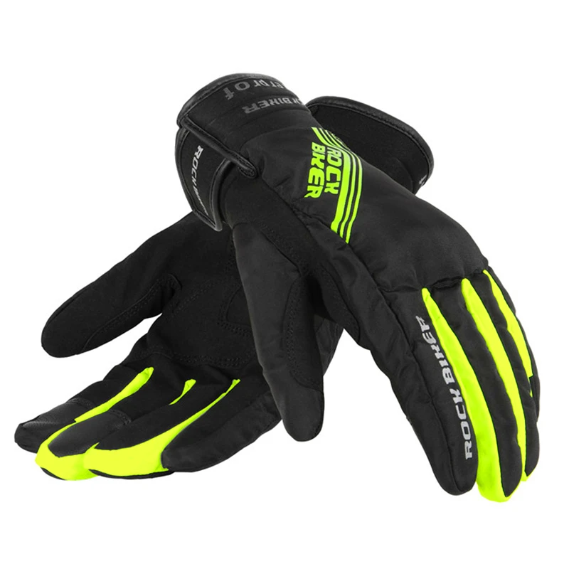 ROCK BIKER Winter Motorcycle Gloves Men Racing 100% Waterproof Windproof Warm Cycling Bicycle Cold Luvas Motor Guantes Glove