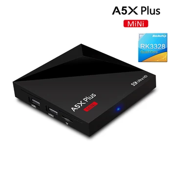 

Newest A5X Plus Mini Android 7.1 RK3328 Rockchip TV BOX 1GB 8GB 2.4G WIFI 100M LAN HD2.0 USB3.0 VP9 H.265 HDR10 Media Player