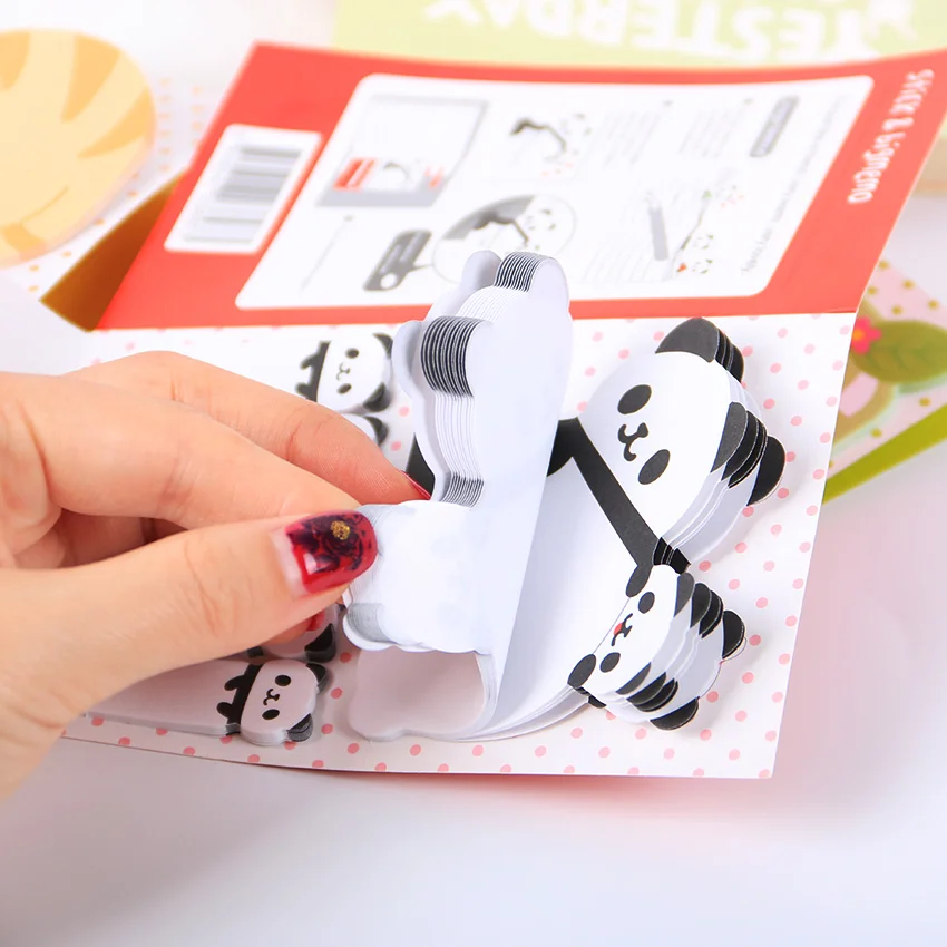 Animal Cat Panda Cute Kawaii Memo Sticky Notes Planner Stickers Paper Bookmark