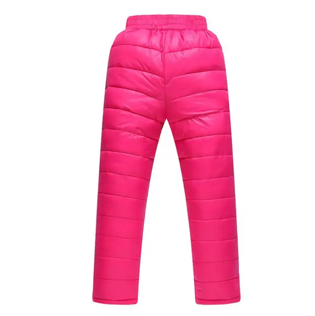 2017 Children Girls Winter Pants Fashion Down Trousers Thicken