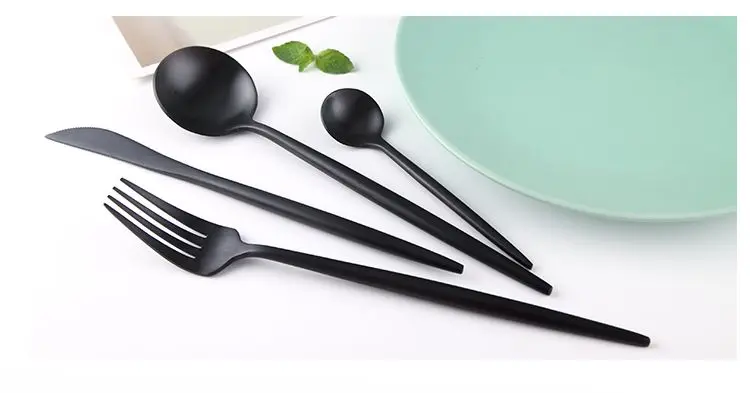 ODIFAN 1 шт набор посуды из нержавеющей стали белый золотой черный нож вилка Посуда Столовые приборы столовые приборы кухонные принадлежности