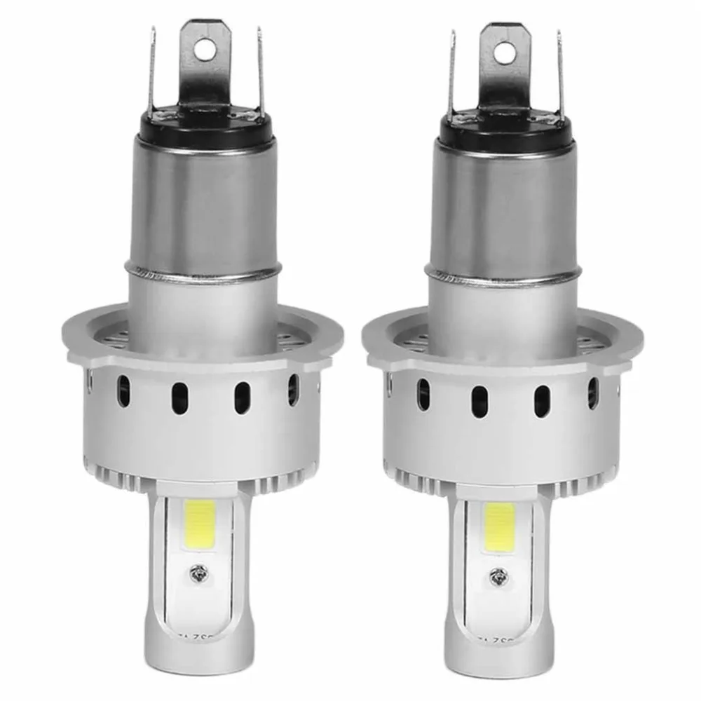 

ICOCO 2pcs High-power H4 COB Chip Driving Headlights Set 6000K 12000LM LED Car Headlight Bulbs Car Headbulbs 12V