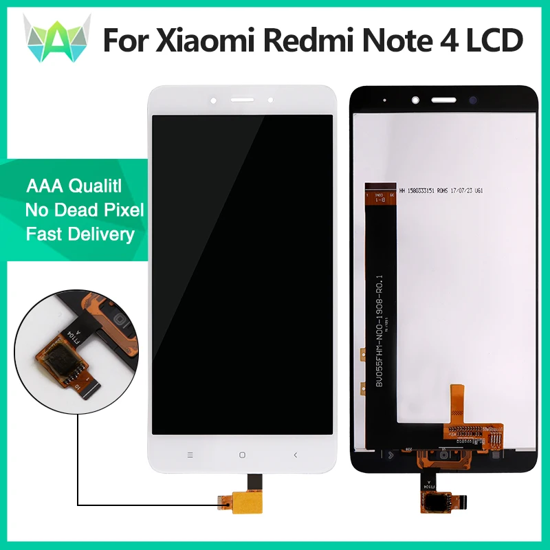 1 шт. для Xiaomi Redmi Note 4 ЖК-дисплей Дисплей + без Dead Pixel пятна касания Digitizer Экран сборки