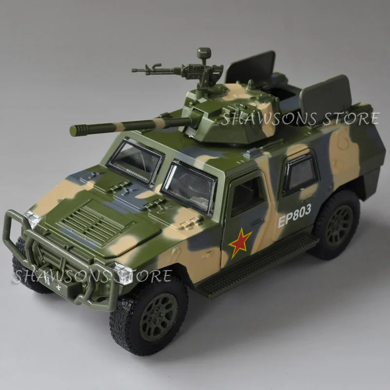 1:32 литая под давлением военная модель игрушки Китай отважный воин Humvee тактическое транспортное средство Вытяните назад Реплика звуковой светильник