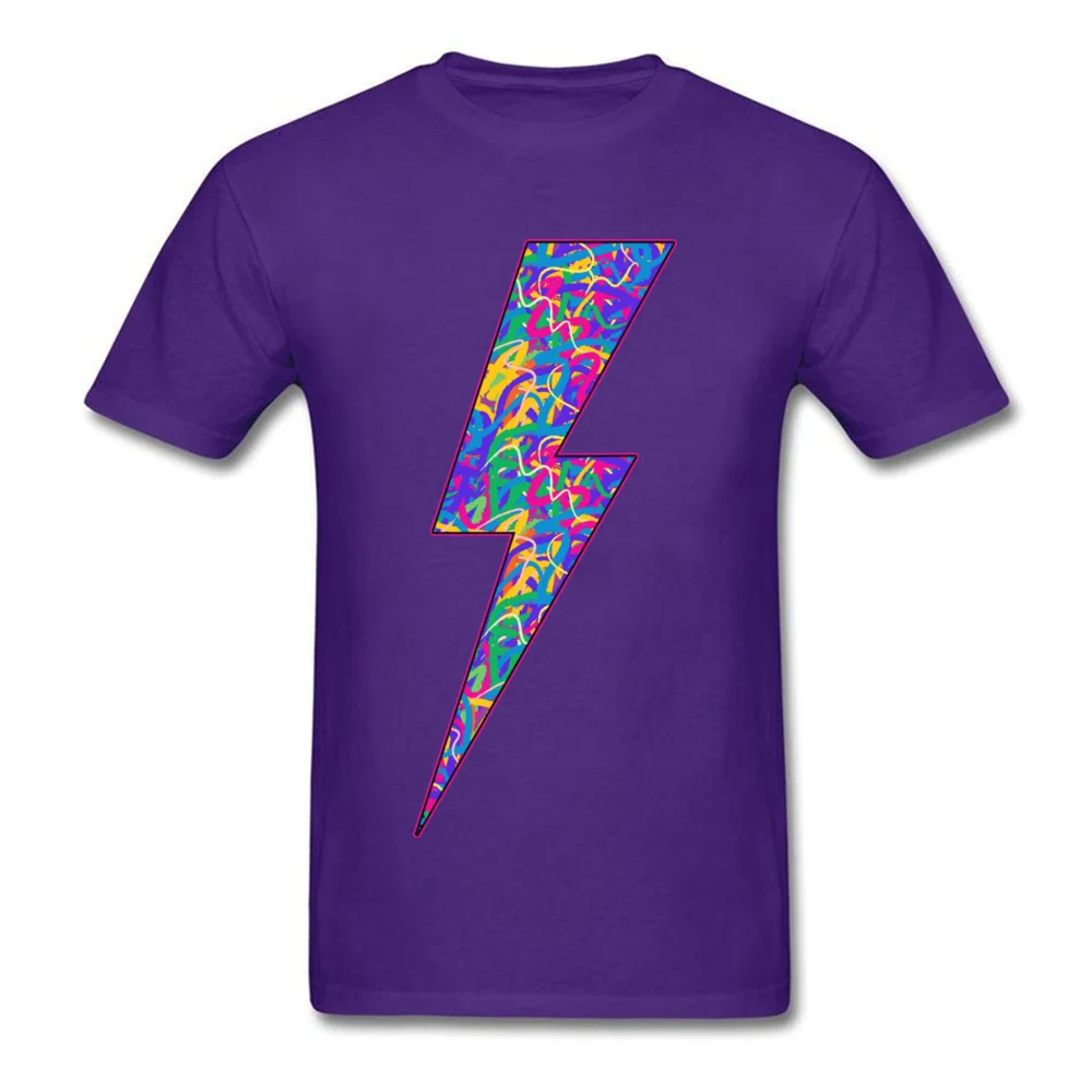 NEON 90S BOLT Tshirts Casual Short Sleeve 2018 O Neck 100% Cotton Tops T Shirt Tee-Shirts for Students Summer/Autumn NEON 90S BOLT purple