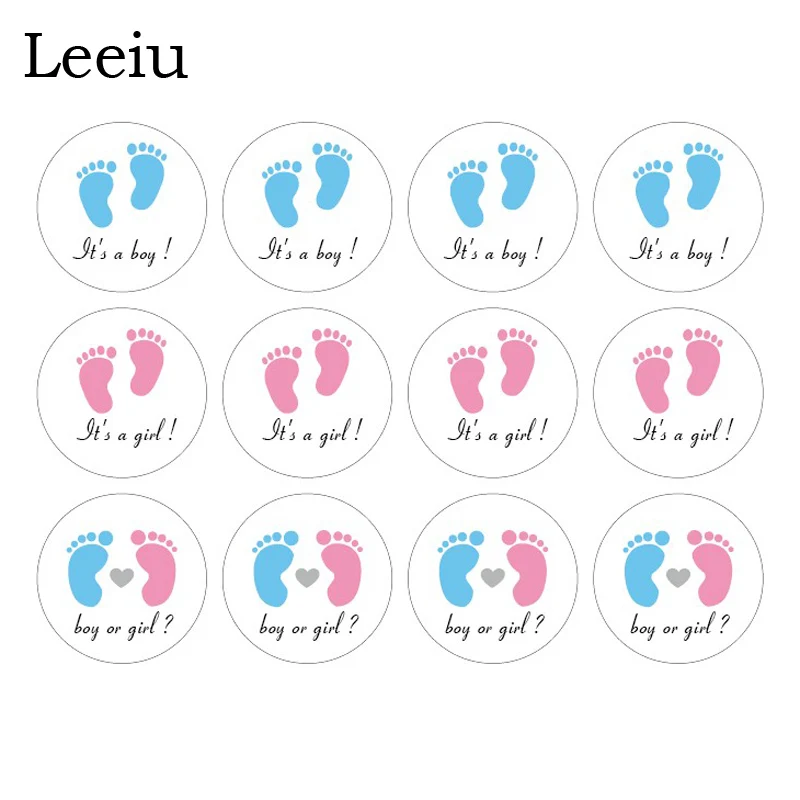 Leeiu 120 шт. самоклеящиеся наклейки It's A Boy Girl украшения для вечеринки в честь