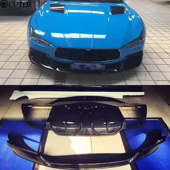 

Aspec style Car body kit Carbon Fiber front bumper lip rear diffuser lip side skirts rear spoiler for Maserati Ghibli Q4 14-16