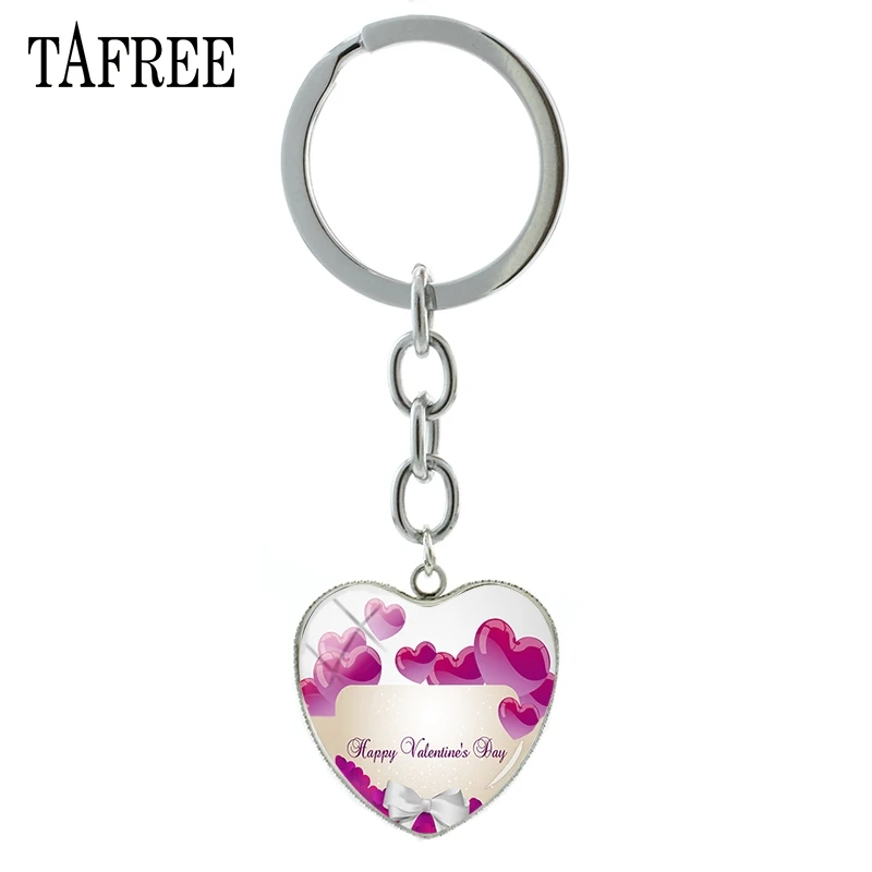TAFREE с Днем Святого Валентина брелок для ключей изображением сердца и кулоном