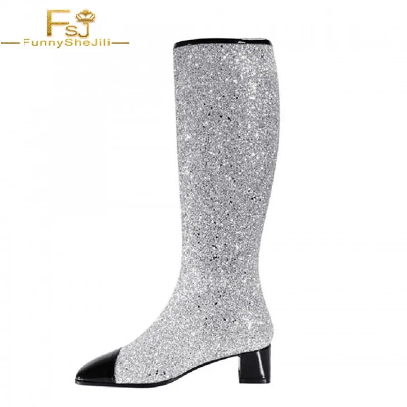 silver sequin booties