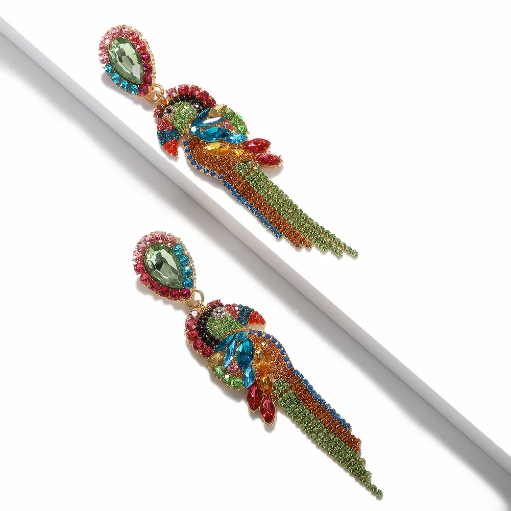 Женские серьги подвески Ladyfirsy Boho с кристаллами Biird свадебные украшения трендовые