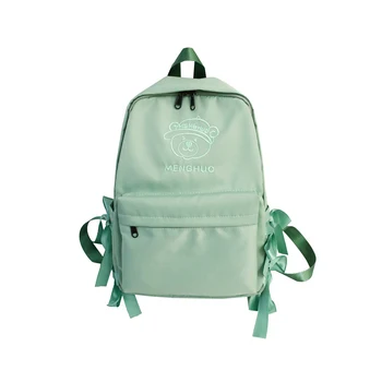 

Embroidery Backpack Women Preppy School Bag for Teenagers Backpack Female Nylon Travel Bag Waterproof Bowknot Backpack Mochilas