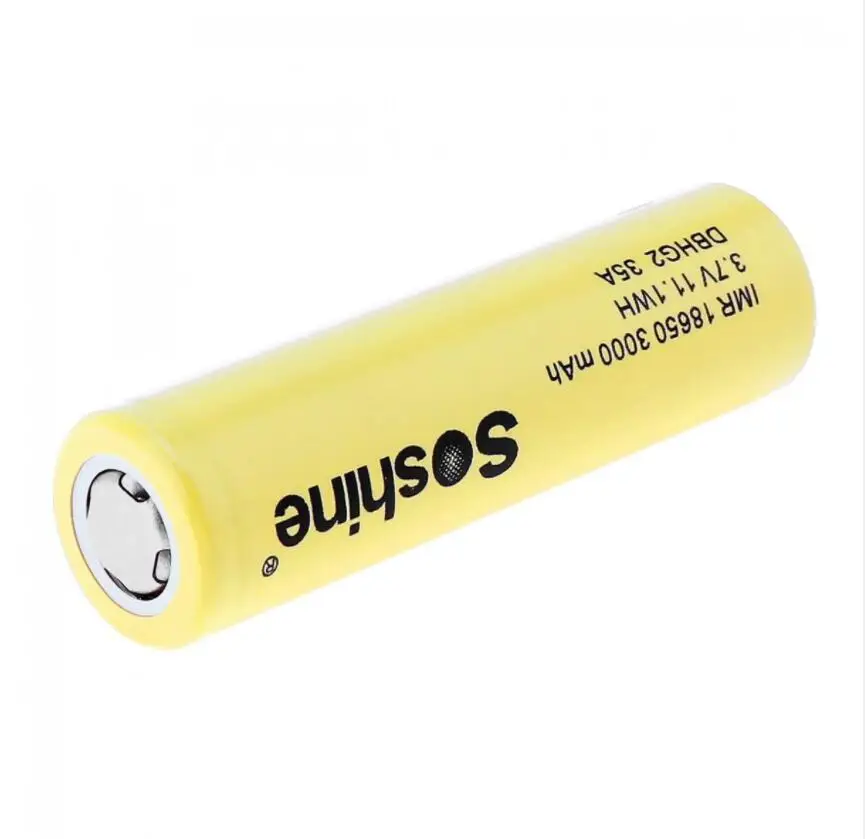 2 шт SOSHINE Li Ion 18650 DBHG2 35A 3000MAH плоский высокий поток энергии перезаряжаемый