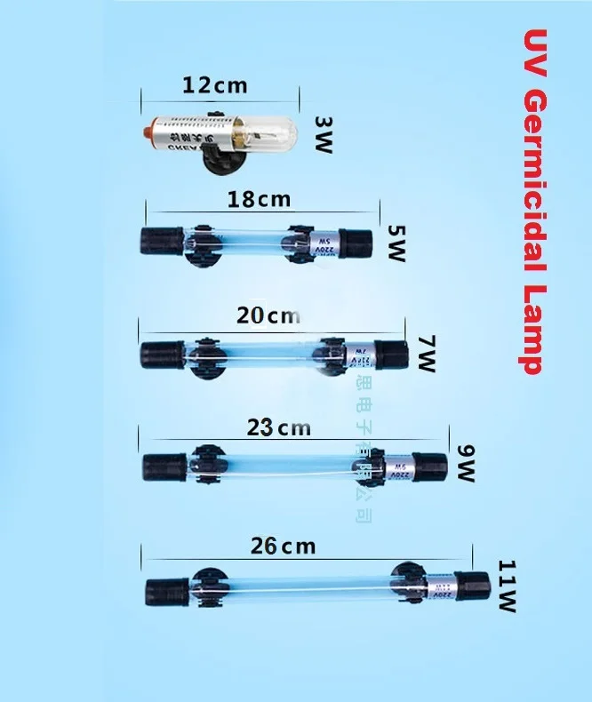 Новая УФ обеззараживающая лампа для аквариума УФ стерилизатор 5 Вт/7 Вт/9 Вт/11 Вт Легкая Лампа резервуар для рыбьего рифа резервуар для кораллов стерилизационная лампа