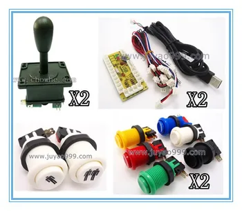 

FREE SHIPPING 1 kit of single player PC joystick PCB, USB joystick PCB with wires, USB controls to Jamma arcade games