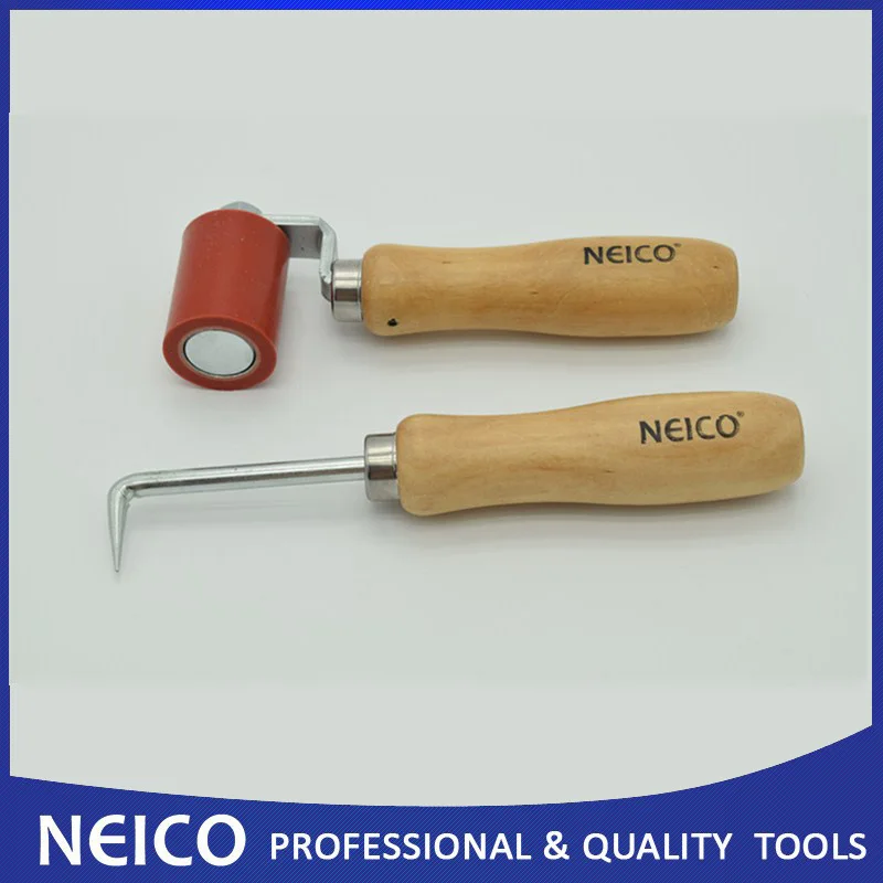 

2PCS Single Ply Roofing Installing Tools Kit , 45mm Silicone Seam Roller With Seam Probe