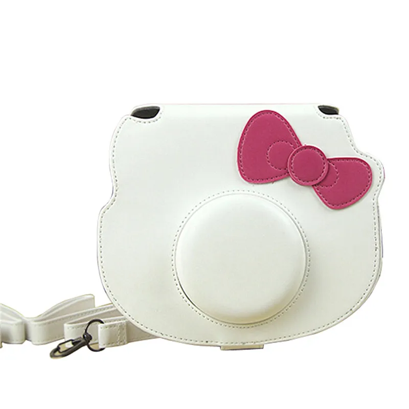 Мультфильм камера сумка кожаный чехол для Fujifilm Fuji Instax Mini hello kitty