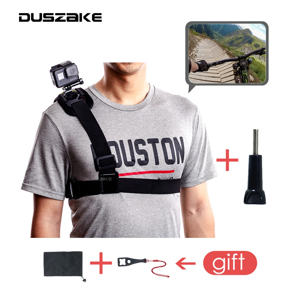 DUSZAKE DG26 крепление для Gopro аксессуары ремень Go Pro 5 Xiaomi Yi 4K 6 Eken H9|Чехлы экшн-камер| |
