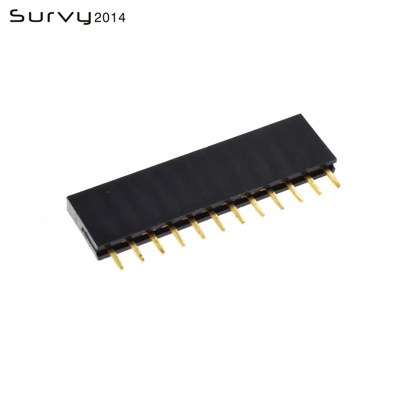 

10/20/50/100PCS 12 Pin Header Socket gold plated 2.54mm Row Straight Female Single