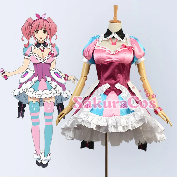 Аниме! Макросс дельта Makina Nakajima Lolita платье красивая форма косплей костюм
