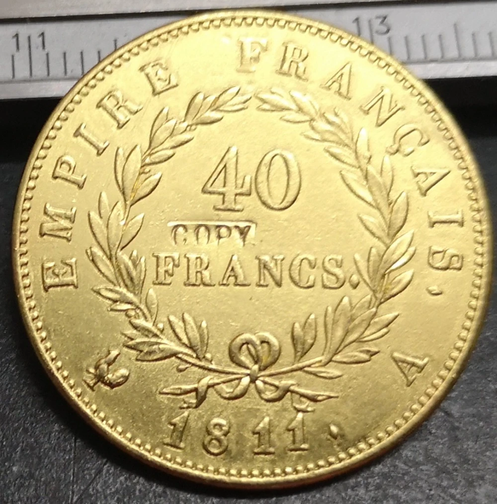 1811 フランス 40 フランコピーゴールドメッキコイン 非通貨コイン Aliexpress