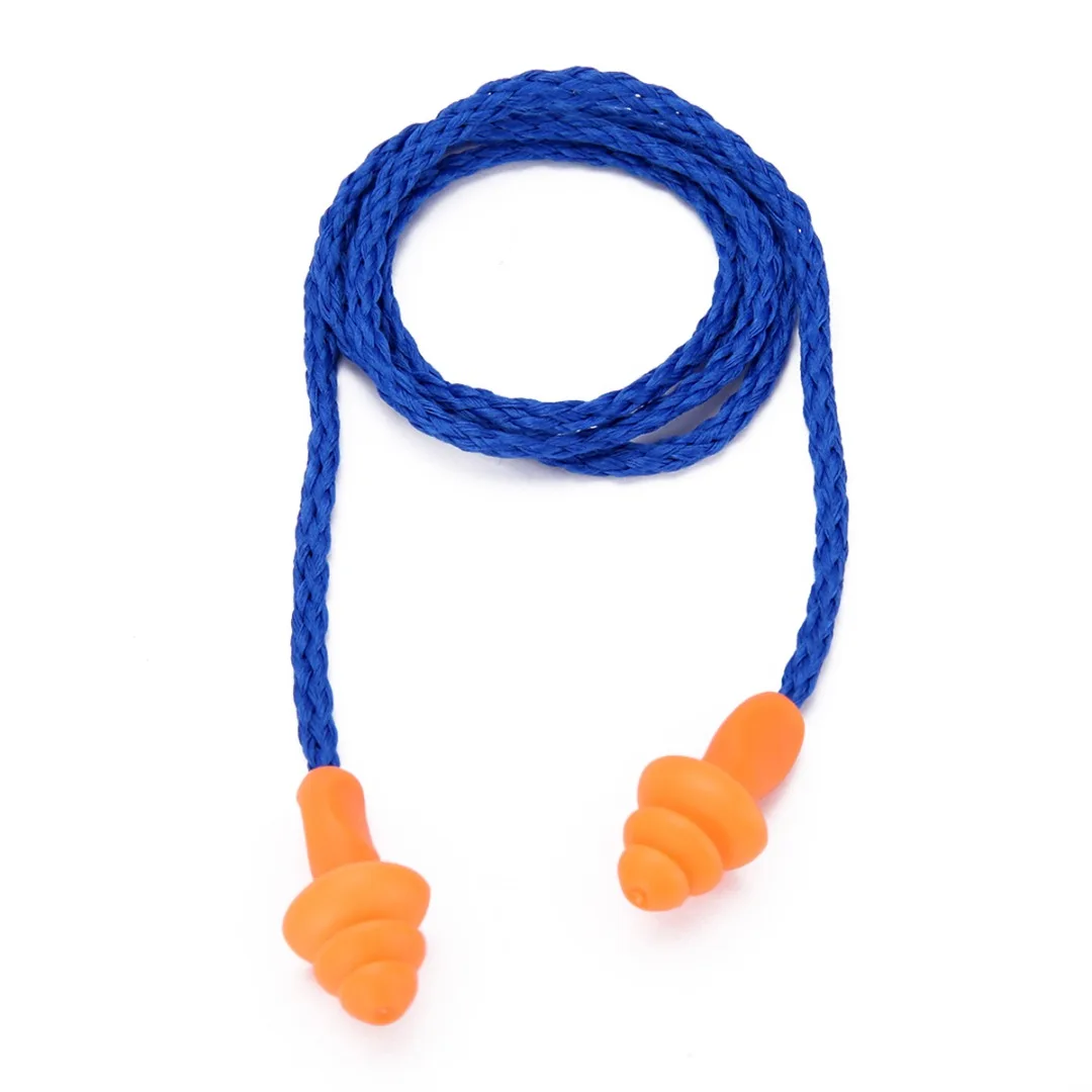 10Pairs Waterproof Soft Ear Plugs Silicone Corded Reusable Swimming Protective Ear Plugs Noise Reduction Earplugs For Sleeping