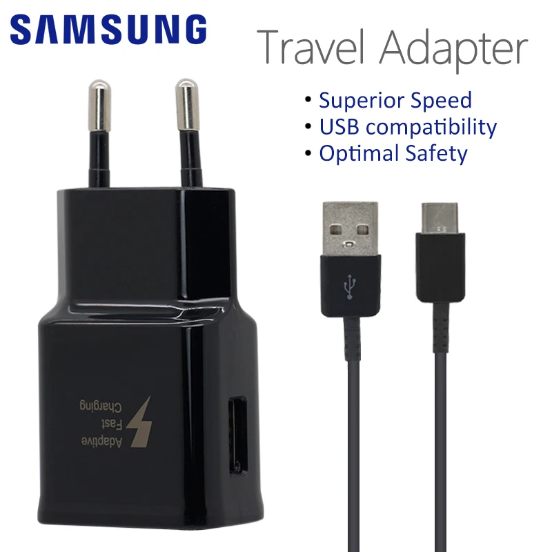 

Samsung S8 S9 plus note9 Original Fast Charger 9V1.67A Quick Adapter EU/US Note8 S9 S8 C5 C7 C9 pro 1.2/1.5M USB Type C Cable