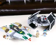 05030 722Pcs Star Wars Vader Tie Advanced VS A wing Starfighter 75150 Building Blocks Compatible with