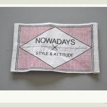 Индивидуальные печатные лэйблы для одежды или печатные этикетки, с подогнутыми концами, хлопок, 5x8 см