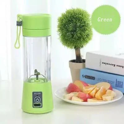 Green Электрическая соковыжималка блендер портативный четыре лезвия сок машина USB Перезаряжаемый многофункциональный соковыжималка бытовой 380 мл 4 цвета - Цвет: Green