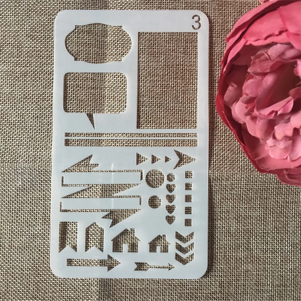 1Pcs A6 Paint Draw Model 3 DIY Craft Layering Stencils Wall Scrapbook Stamp Embossing Album Decorative Card Template |