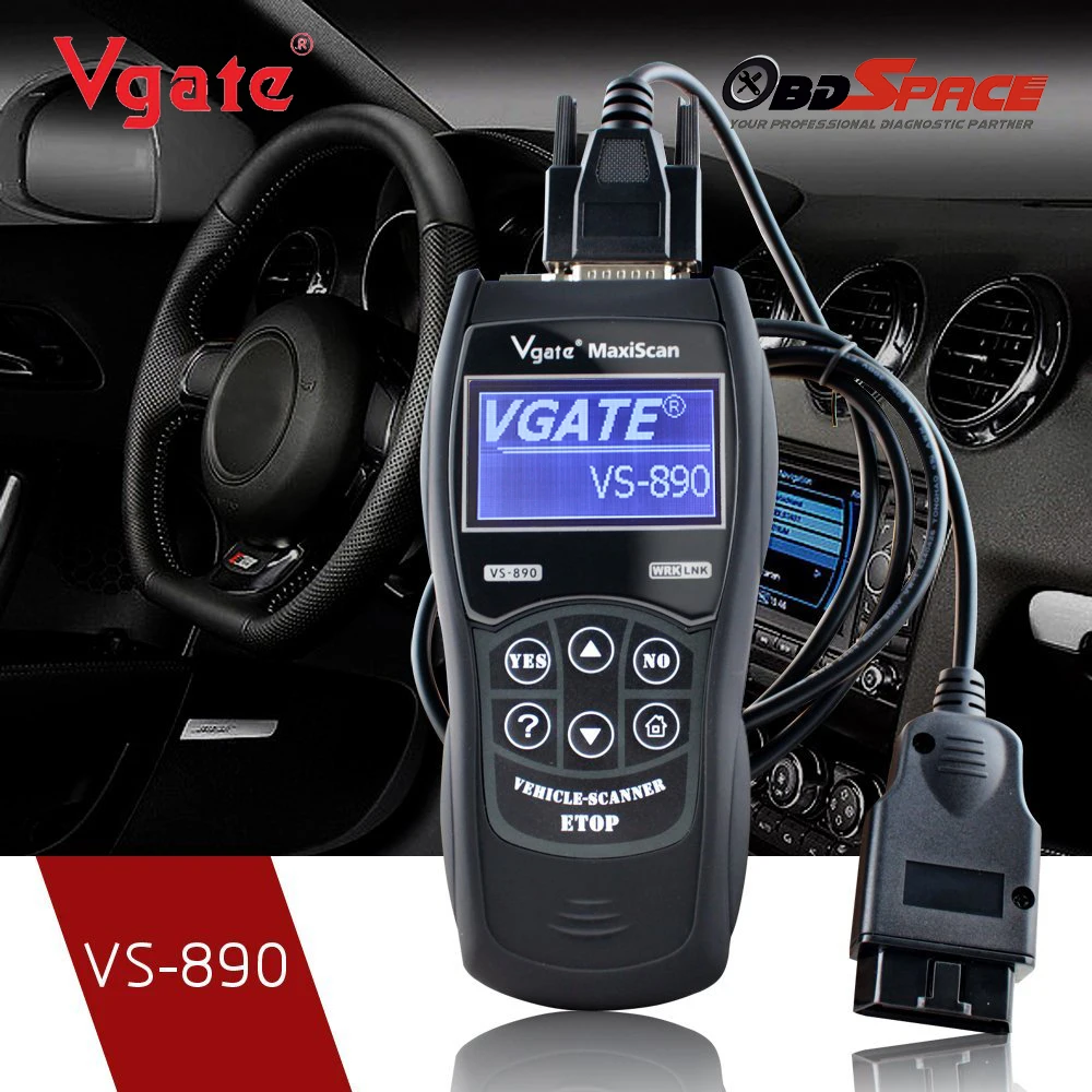 2016 OBD2 Automotive Scanner Maxiscan Vgate VS890 Fault Code Reader EOBD JOBD CAN BUS Multi language