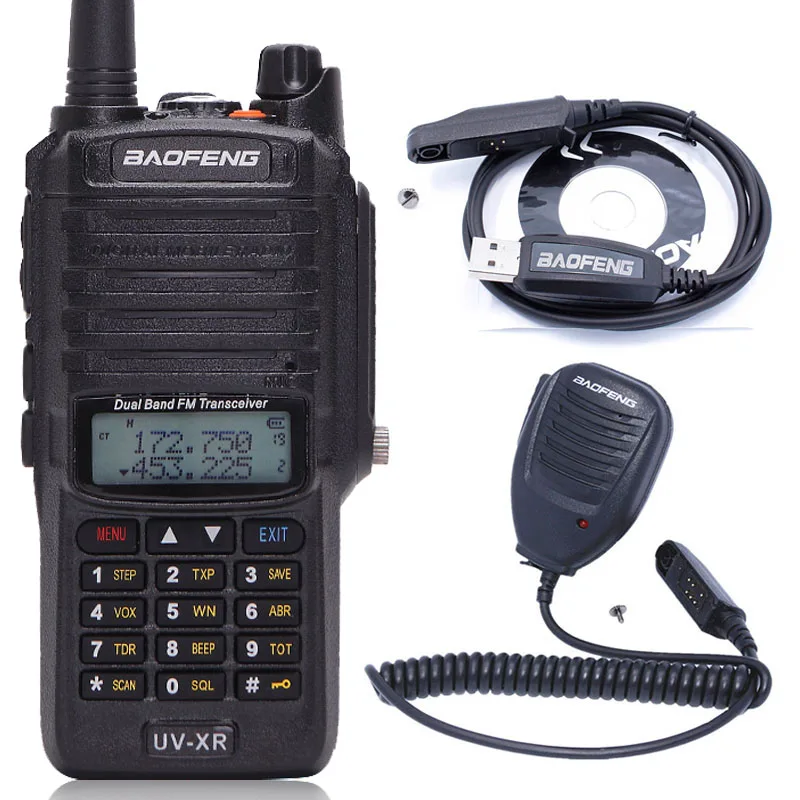 

Baofeng UV-XR 10W Powerful 4800Mah Battery IP67 Waterproof Two Way Radio Dual Band Handheld 10km Walkie Talkie+cable+speaker