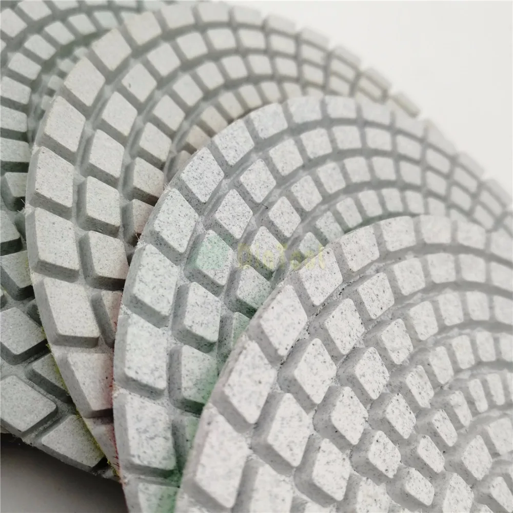 20pcs Diamond flexible Wet polishing pad for stone and 1pcs rubber back pad, Spiral type Dia 100mm/4" Free-shipping