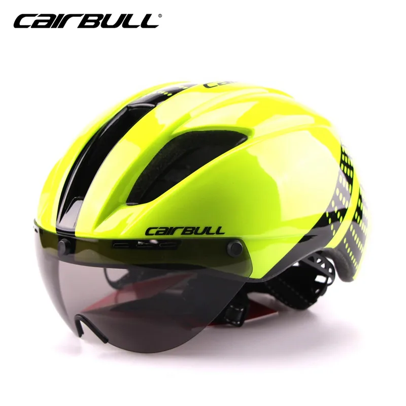 280g Aero Ultra-light Goggle TT Road Bicycle Helmet In-Mold Racing Cycling Bike Sports Safety Helmet Time-Trial Cycling Helmet