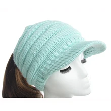 Осень Зима Femmes шапка, вязанная крючком Queue de Cheval Beanie женские зимние уличные Холодостойкие шапки Paardenstaart gebreide hoeden