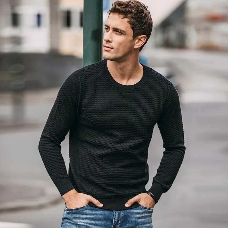 Kuegou 2021 Autumn Men Sweater 100 