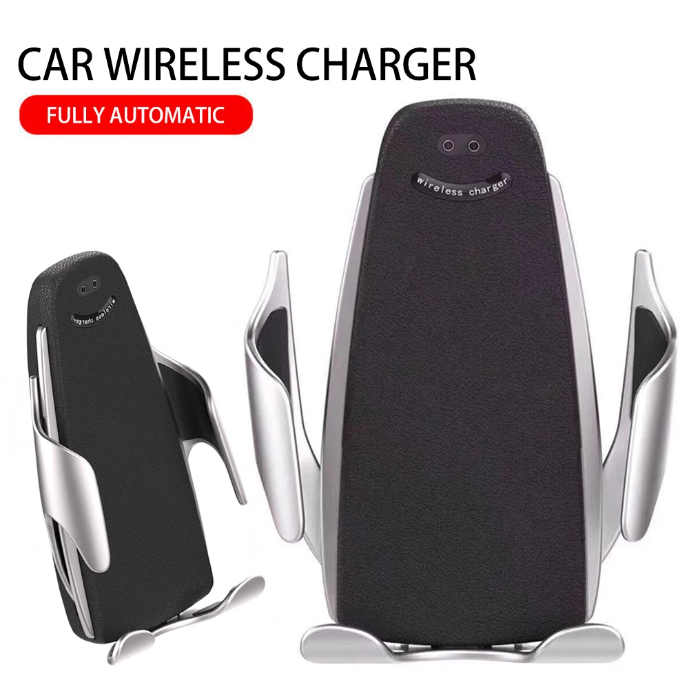Fast Charging Phone Holder 10W Wireless Car Charger S5 Automatic Clamping Mount  for iPhone xr Huawei Samsung Smart Phone TSML1