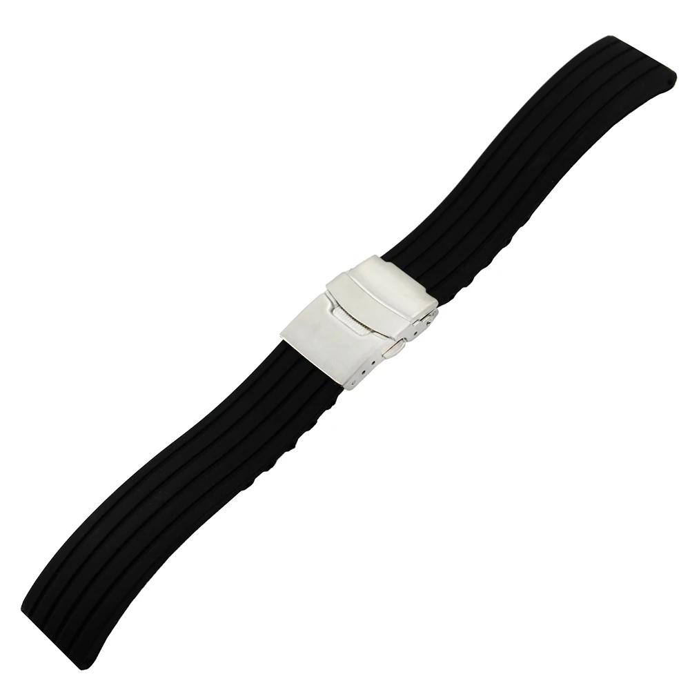 Силиконовый резиновый ремешок для часов Oris, 18 мм, 20 мм, 22 мм, 24 мм, ремешок для часов для мужчин и женщин, резиновый ремешок, ремешок на запястье, браслет с петлей, черный+ булавка