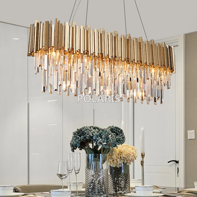 Buy Modern Oval Crystal Chandelier Lighting Fixture