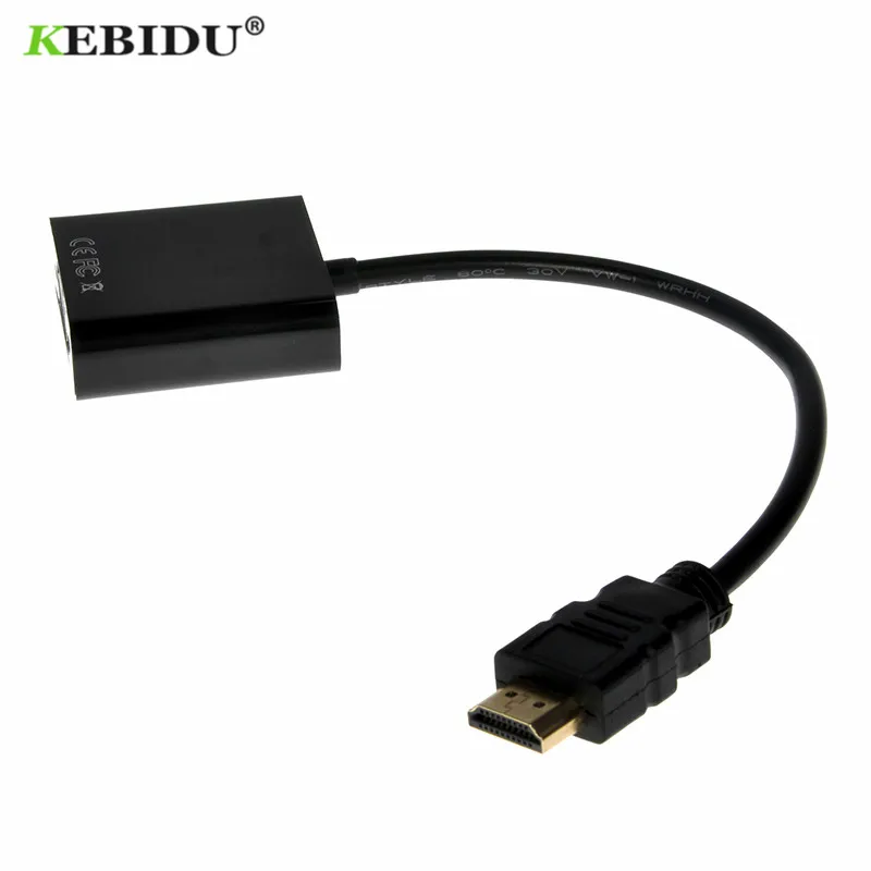 Kebidu 10 шт. HDMI в VGA кабель адаптер конвертер мужчин и женщин встроенный Чипсет до 1080p для xbox 360 для PS3 Playstation